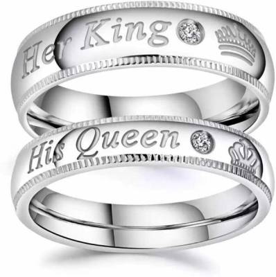 linsok Adjustable Couple Ring for lovers in silver stylish king Queen  design Sterling Silver Ring Price in India - Buy linsok Adjustable Couple  Ring for lovers in silver stylish king Queen design