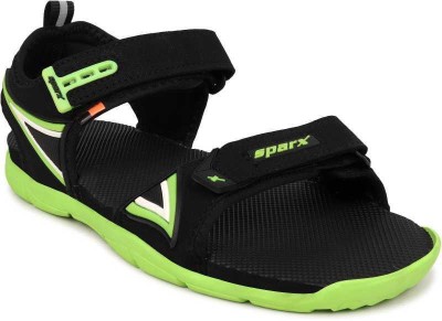 Sparx SS 473 Men Sandals(Black, Green , 7)