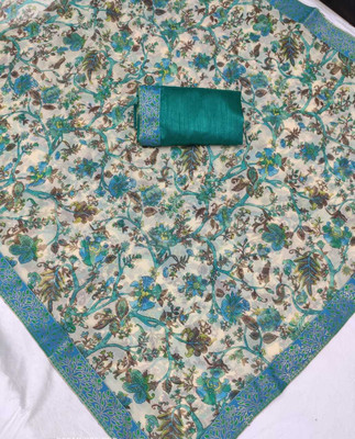 KSNDVTrendz Floral Print Bollywood Georgette Saree(Light Green)