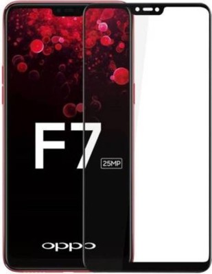 DMJHP Edge To Edge Tempered Glass for OPPO F7(Pack of 1)