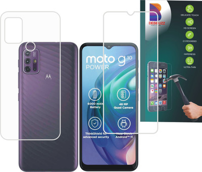 DESIBUZZ Front and Back Screen Guard for MOTOROLA G10 Power, Moto G10 Power(Pack of 2)