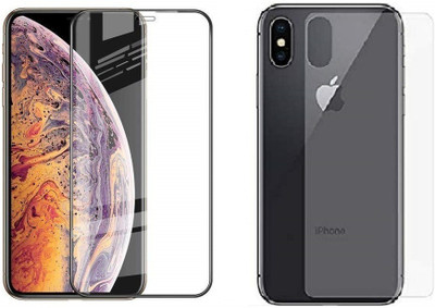 Evett Front and Back Screen Guard for Apple iPhone X(Pack of 2)