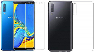 ELEF Front and Back Tempered Glass for SAMSUNG Galaxy A7 2018 Front Premium Tempered Glass Back Flexible Trink 0.3mm(Pack of 2)