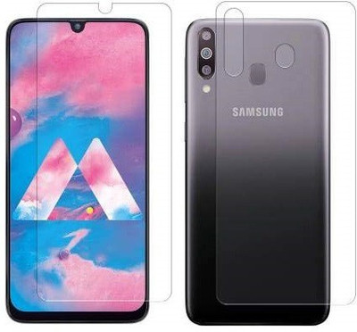 ELEF Front and Back Tempered Glass for SAMSUNG Galaxy M30 Front Premium Tempered Glass Back Flexible Trink 0.3mm(Pack of 2)