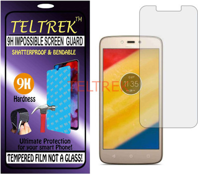 TELTREK Tempered Glass Guard for MOTOROLA MOTO C PLUS (Flexible, Unbreakable)(Pack of 1)