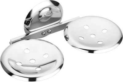 Easyhome Furnish Stainless Steel Double Soap Dish-Creta Series(Steel)