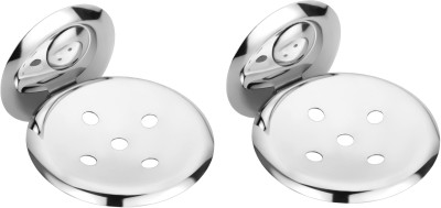 Easyhome Furnish Set of 2 pieces Stainless Steel Soap Dish - Creta Series(Steel)