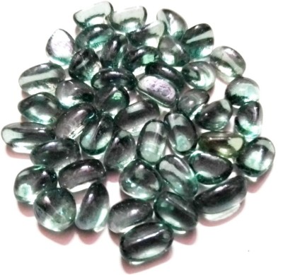 Green Plant indoor Kajushape1048 Polished Oval Marble Pebbles(Green 40 Pieces)