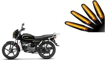 Buras Front, Rear LED Indicator Light for Hero Splendor Plus(Yellow)