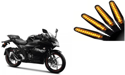 Buras Front, Rear LED Indicator Light for Suzuki Gixxer(Yellow)