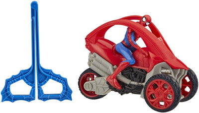 MARVEL Spider-Man: Spider-Man Stunt Vehicle 6-Inch-Scale Super Hero Action Figure And Vehicle (Multicolor) For Rs. 357 @ 68% off