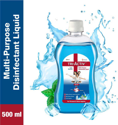 Tri-Activ Disinfectant Liquid for Multipurpose use for Personal Hygiene and Home Cleaning 500ml Cool Menthol(500 ml)