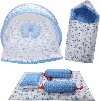 Miss & Chief by Flipkart Cotton Baby Bed Sized Bedding Set(Blue)