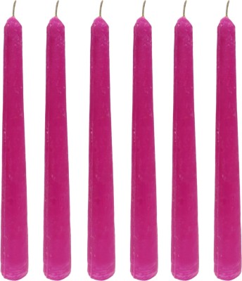 The Purple Box Fluorescent Taper Candle,Home Decor, set of 4,Fluorescent colour Blue,20cm long,2 hours burn time. Candle(Purple, Pack of 6)