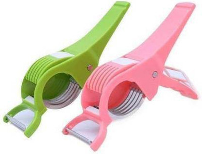 Bahuchar 2 in 1 Veg Cutter with Peeler Vegetable Slicer Vegetable & Fruit Slicer(PACK OF - 2)