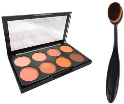 Plethora Makeup Oval Brush & KB Highlighter and contour(2 Items in the set)