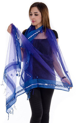 DIAMO Cotton Blend Embroidered Women Dupatta