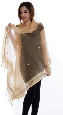 DIAMO Cotton Blend Embroidered Women Dupatta