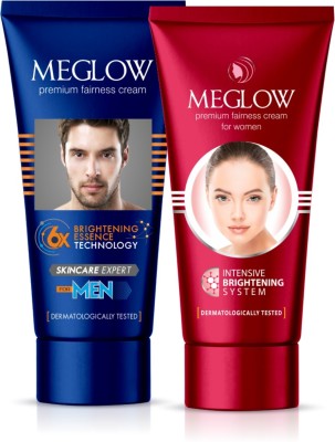 Meglow Fairness Cream for Men and Women Combo Pack of 2, 50g each(100)