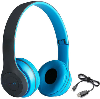 G2L TOP PRICE Over Ear HiFi Sound Deep Bass Lightweight Headphone 10 Hours Playback Bluetooth(Blue, On the Ear)