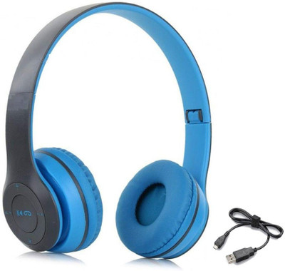 G2L BEST BUY Over Ear HiFi Sound Deep Bass Lightweight Headphones 10 Hours Playback Bluetooth(Blue, On the Ear)