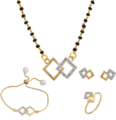 Sukkhi Alloy Gold-plated Gold, Black Jewellery Set(Pack of 1)