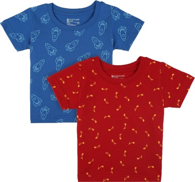 Bodycare Kids Baby Boys Printed Pure Cotton T Shirt(Multicolor, Pack of 2)