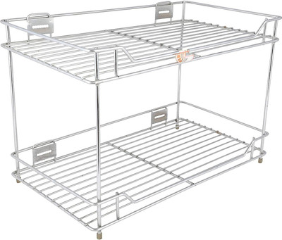 WAYMORE Utensil Kitchen Rack Steel 2 Layer Kitchen Racks Multipurpose Holder
