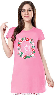GOKUL FASHION Women Nighty(Pink)