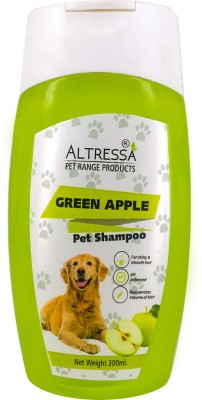 ALTRESSA Green Apple Pet Shampoo for Hair Rejuvenation, pH Balanced, Boost Volume for Shiny & Smooth Hair, 300 ml Anti-dandruff, Anti-itching, Conditioning Green apple Dog Shampoo(300 ml)