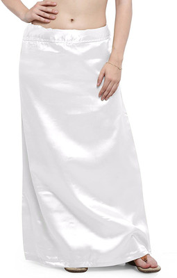 Melhors M0028 White Satin Blend Petticoat Satin Blend Petticoat(Free)
