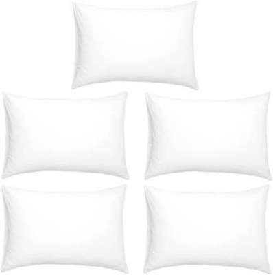 Navi collection Microfibre Solid Sleeping Pillow Pack of 5(White)