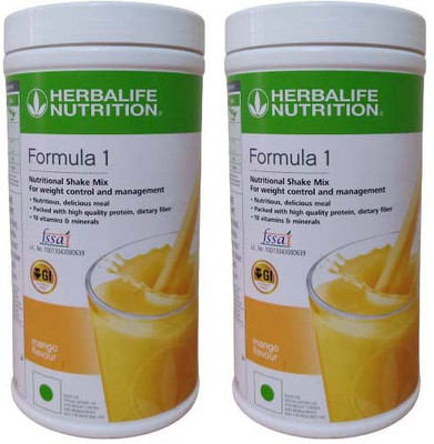 HERBALIFE Formula 1 Nutritional Shake Mix - Mango 2 pcs for weight lose Plant-Based Protein(1 kg, Mango)