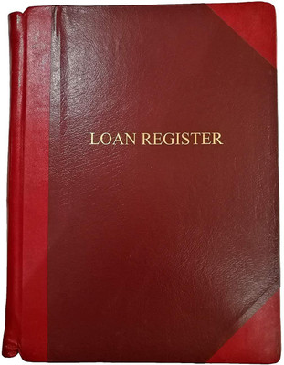 LRS Book Loan Library Register - Leather Binding (200 Pages) 1-Part Record Keeping Books(1 Sets)