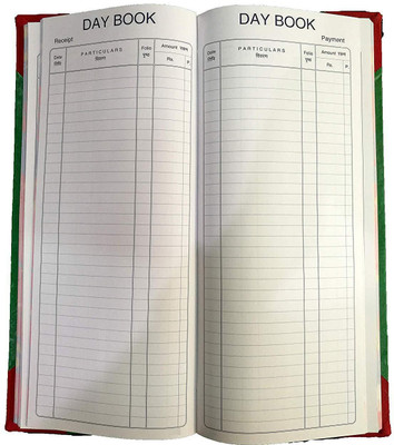LRS Day Book Red Half Canvas PVC Binding - (500 Pages) 1-Part Record Keeping Books(1 Sets)