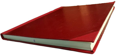 LRS Ruled Register Big Size - 43 x 34 cm - Red Half Canvas PVC Binding - 70 GSM Ledger Paper (325 Pages Single/650 Front-Back)) 1-Part Record Keeping Books(1 Sets)