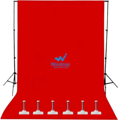 Windrop Solutions Red Screen Background Photo Video Studio Back Drop 8 x 12 ft for Indoor-Outdoor Online Classes Photography Videography YouTube Videos Made in India Reflector