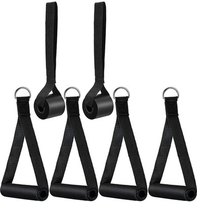 Fitcozi 2 pair handle 2 door anchor Resistance Tube(Black)