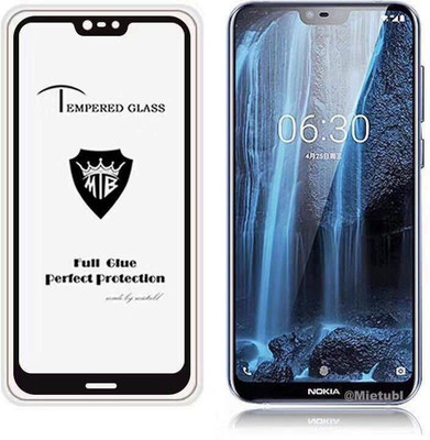 HIE POWER Edge To Edge Tempered Glass for Nokia 6.1 Plus (11D Tempered glass)(Full Glue)(Pack of 2)