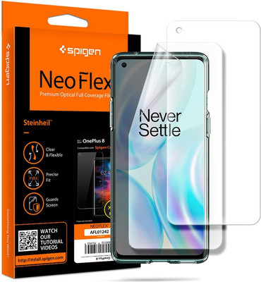 Spigen Tempered Glass Guard for OnePlus 8(Pack of 2)