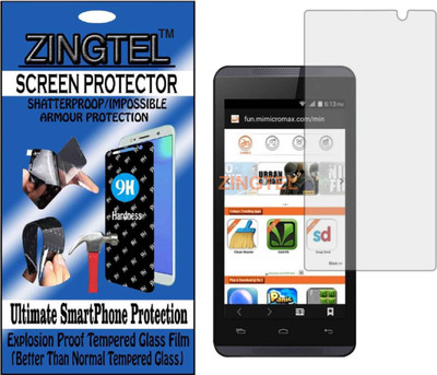 ZINGTEL Tempered Glass Guard for MICROMAX A107 (CANVAS FIRE 4) (Flexible, Unbreakable)(Pack of 1)
