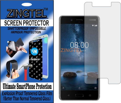 ZINGTEL Tempered Glass Guard for NOKIA TA-1012 (NOKIA 8) (Flexible, Unbreakable)(Pack of 1)