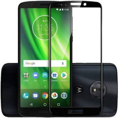 Mersal Edge To Edge Tempered Glass for Motorola Moto G6 Play, (Premium Edge To Edge Full Glue Branded Glass)(Pack of 1)