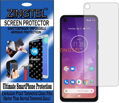 ZINGTEL Tempered Glass Guard for MOTOROLA MOTO ONE VISION (Flexible, Unbreakable)(Pack of 1)