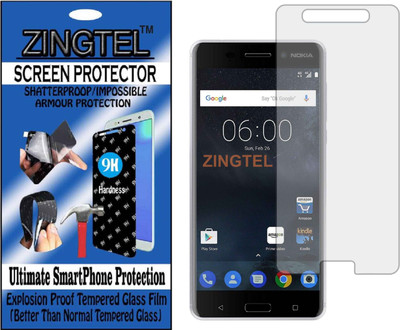 ZINGTEL Tempered Glass Guard for NOKIA TA-1000 (NOKIA 6) (Flexible, Unbreakable)(Pack of 1)
