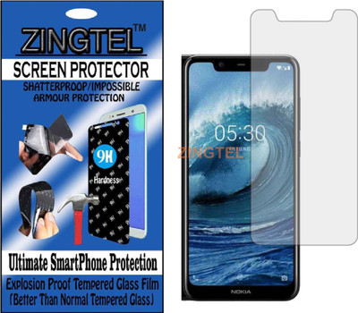 ZINGTEL Tempered Glass Guard for NOKIA X5 (Flexible, Unbreakable)(Pack of 1)