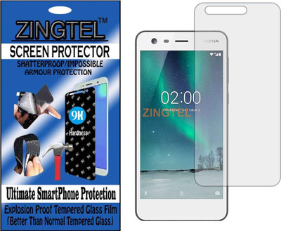 ZINGTEL Tempered Glass Guard for NOKIA TA-1011 (NOKIA 2) (Flexible, Unbreakable)(Pack of 1)