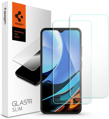 Spigen Tempered Glass Guard for Redmi 9 Power/Redmi 9 / Redmi 9 Prime/POCO M3 / Redmi Note 9 4G(Pack of 2)