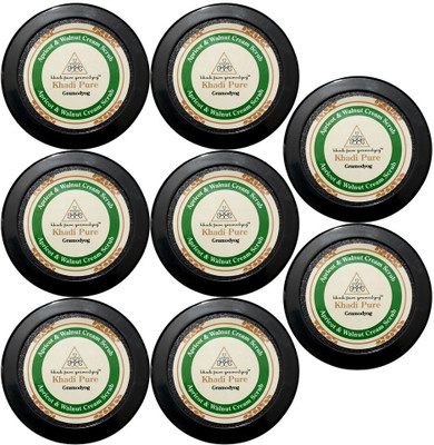 Khadi Pure Apricot & Walnut Cream Scrub - 50g (Set of 8) Scrub(400 g)