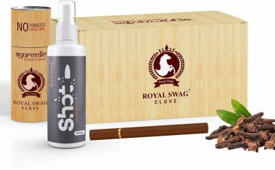 ROYAL SWAG Ayurvedic & Herbal Cigarette, Clove Flavour Smoke for Nicotine Free & Tobacco Free Cigarettes with Shot Helps in Quit Smoking - (50 Sticks + 1 Shoot 100 ML) Smoking Cessations(Pack of 50)